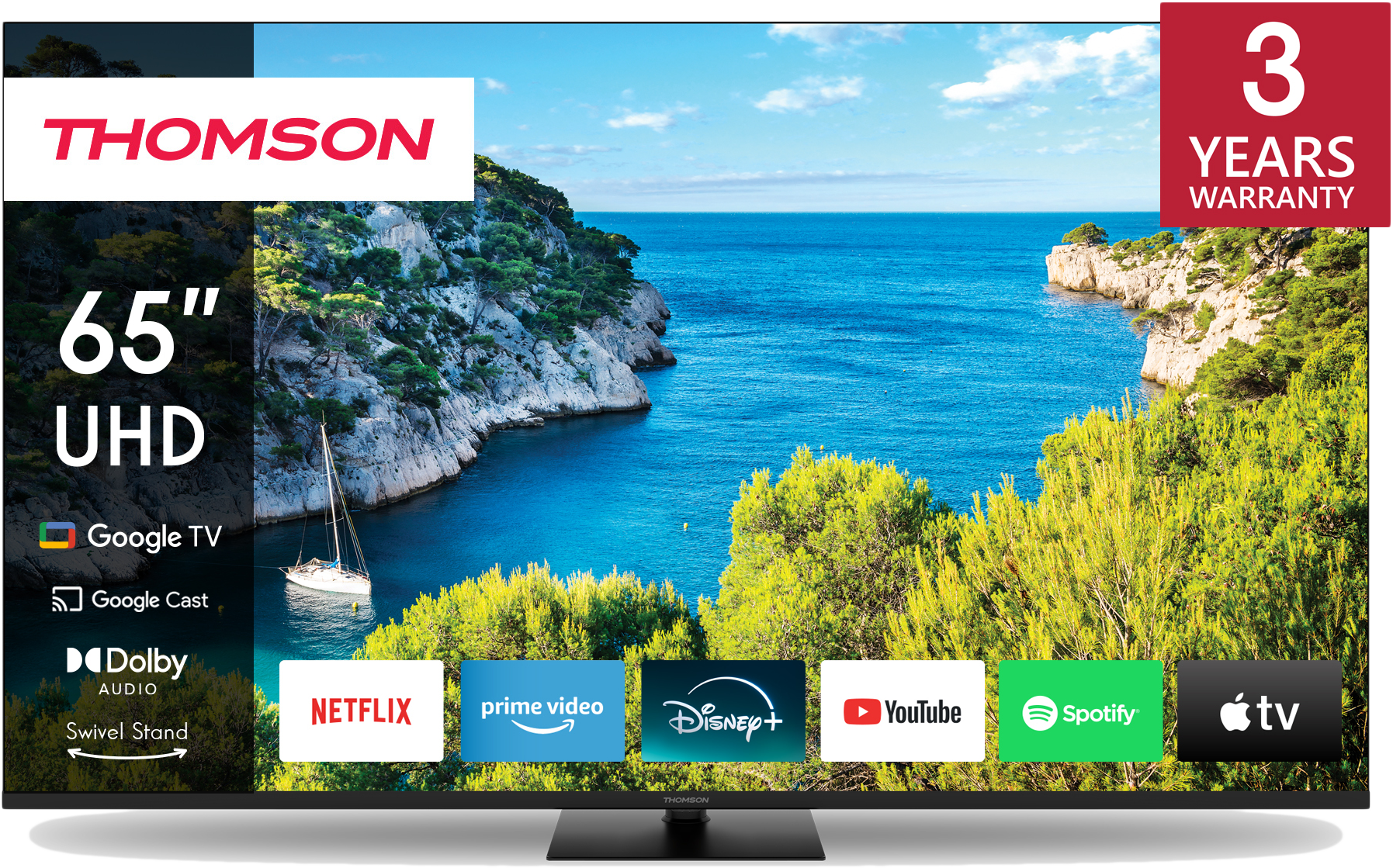 THOMSON 65UG5C14 Smart Google TV, 4K UHD, 162 cm