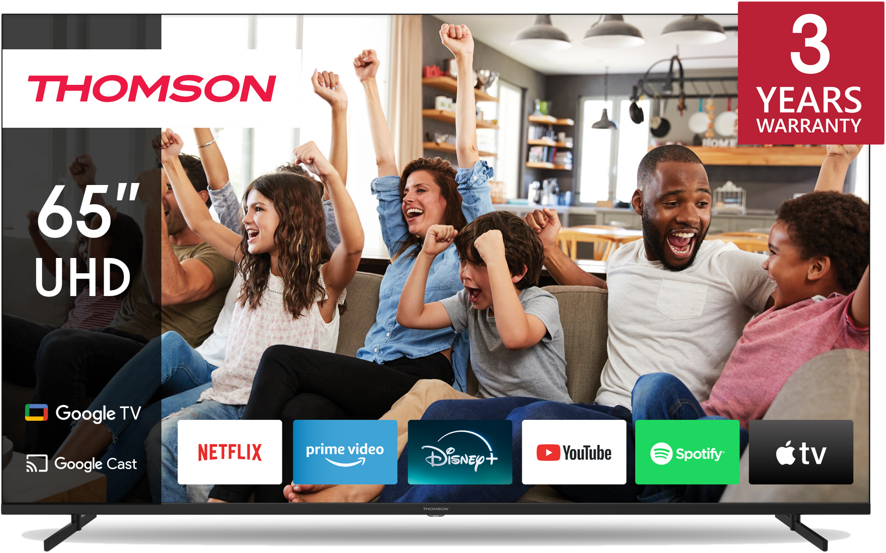 THOMSON 65UG4S14 Smart Google TV, 4K UHD, 162 cm