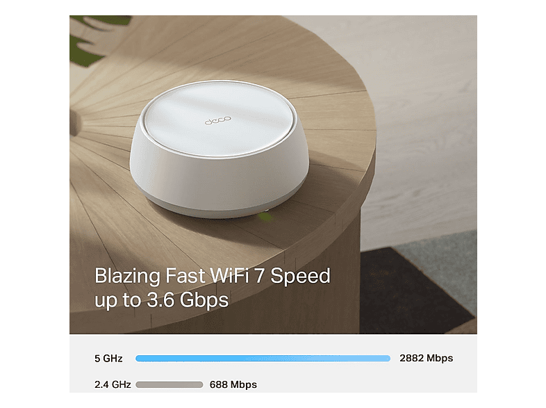 TP-LINK Deco BE25 (1-Pack), BE3600 Mbps Hız, Fiber Uyumlu, Çift
