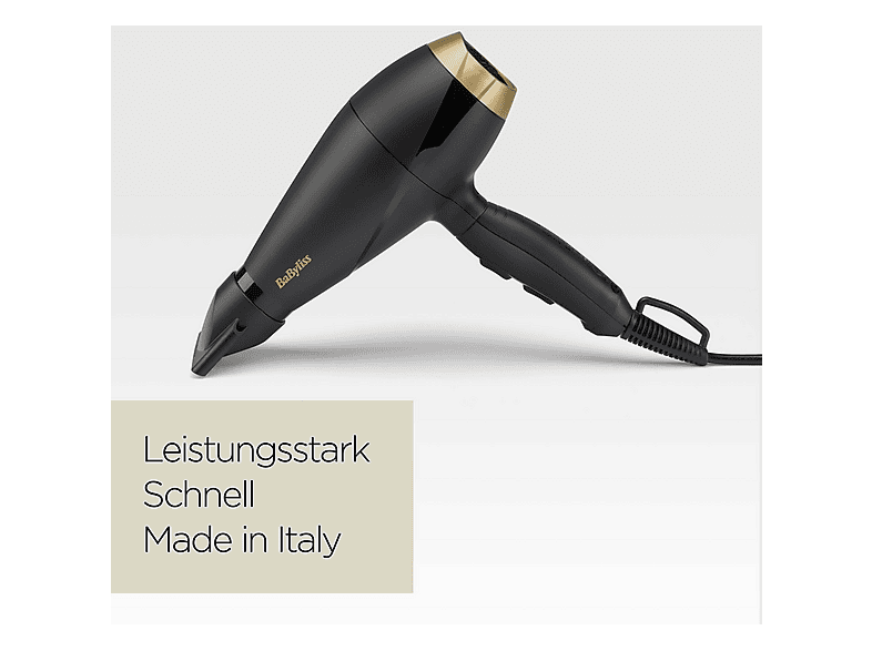 Babyliss Power Pro 2000 6704E Haartrockner Schwarz/Gold (2000 Watt) — Foto 3 von 5