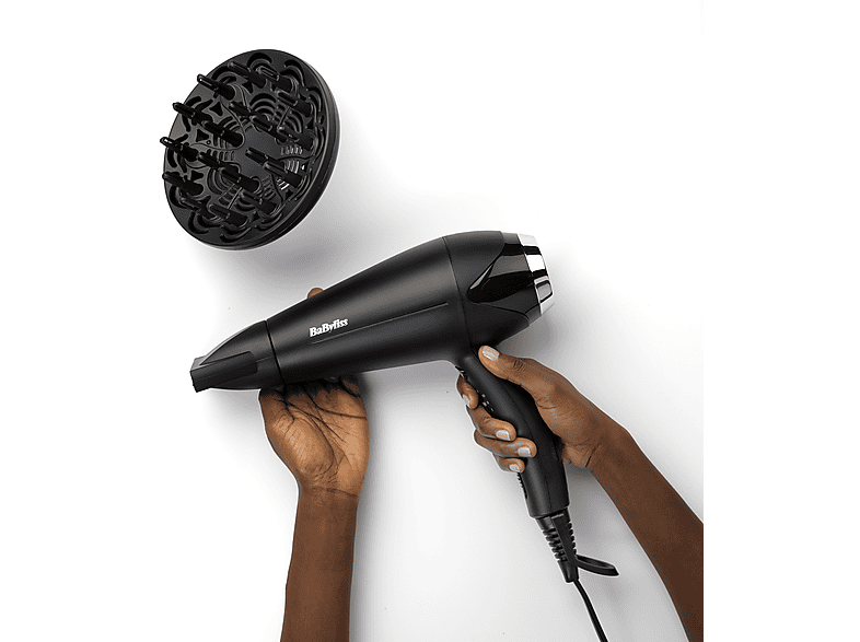 Babyliss Turbo Smooth 2200 D572DE Haartrockner Schwarz/Silber (2200 Watt) — Foto 3 von 4