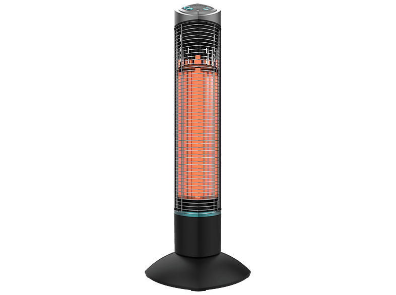 Calefactor - Cecotec ReadyWarm 1000 Power Tower, 1000W, 2 niveles de potencia, Protección IP55, Oscilación 90º, Temporizador, Negro