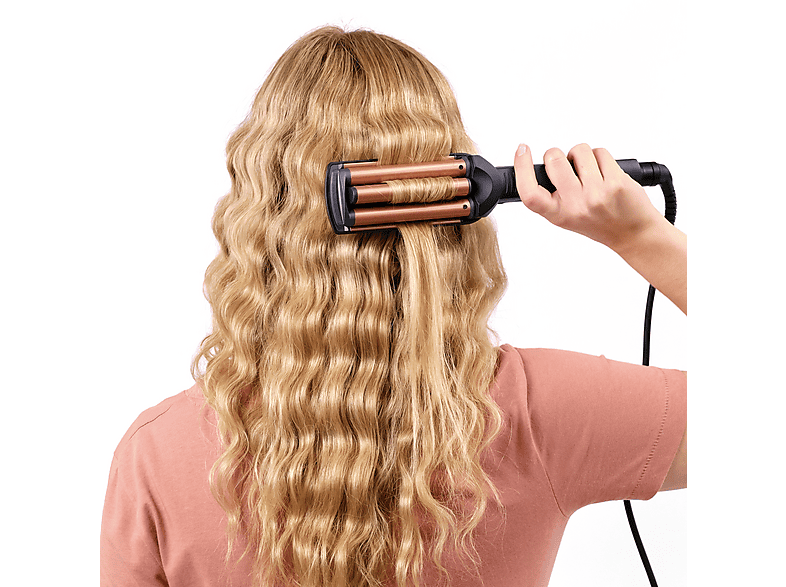 Babyliss W2447E Deep Waves Welleneisen (Keramik, Temperaturstufen: 3 Temperaturstufen: 160°C - 200°C, Schwarz, Rose) — Foto 3 von 5