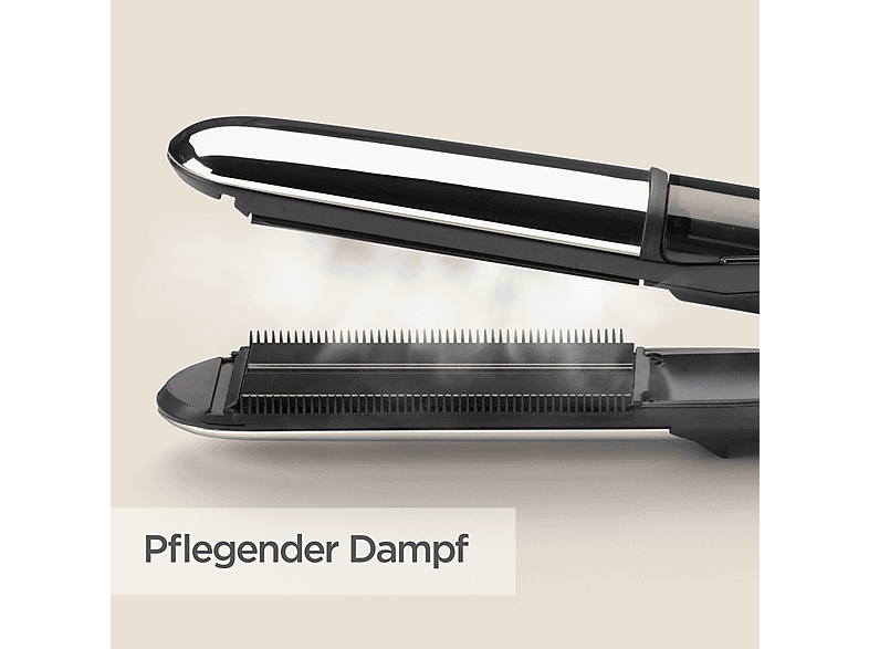 Babyliss ST496E Steam Shine Glätter (Keramik, Temperaturstufen: 5: 150°C - 230°C, Schwarz/Chrom) — Foto 4 von 5