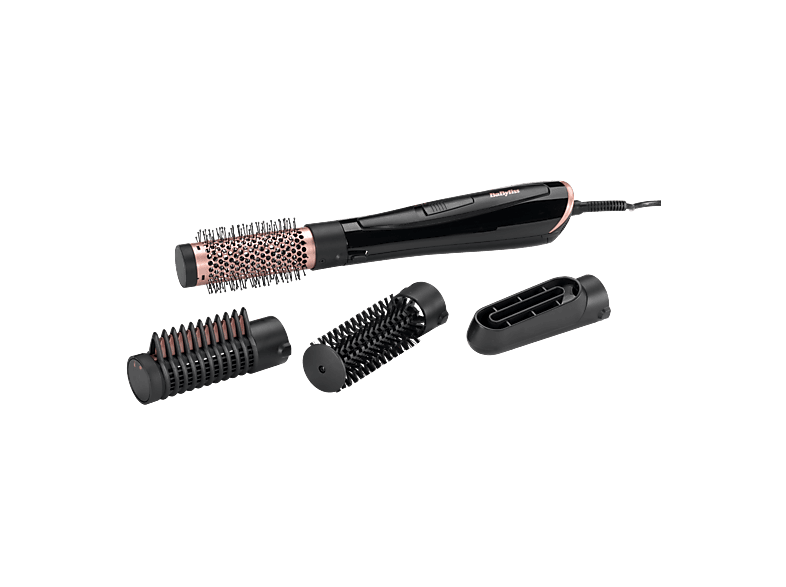 Babyliss AS126E Warmluftbürste Schwarz, 1000 Watt, 4 Aufsätze