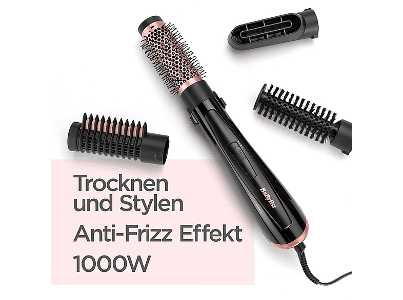 Babyliss AS126E Warmluftbürste Schwarz, 1000 Watt, 4 Aufsätze — Foto 2 von 4