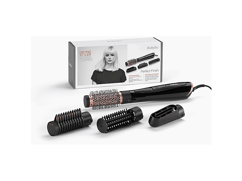 Babyliss AS126E Warmluftbürste Schwarz, 1000 Watt, 4 Aufsätze — Foto 3 von 4