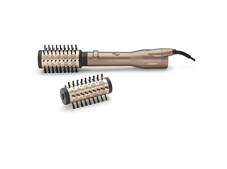 Babyliss AS952E Warmluftbürste Champagner, 650 Watt, 2 Aufsätze