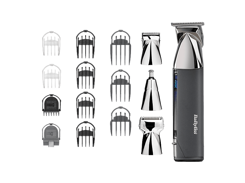 Babyliss MT996E Super-X Metal 15-in-1 Multi-Trimmer, Anthrazitgrau, Akkubetrieb