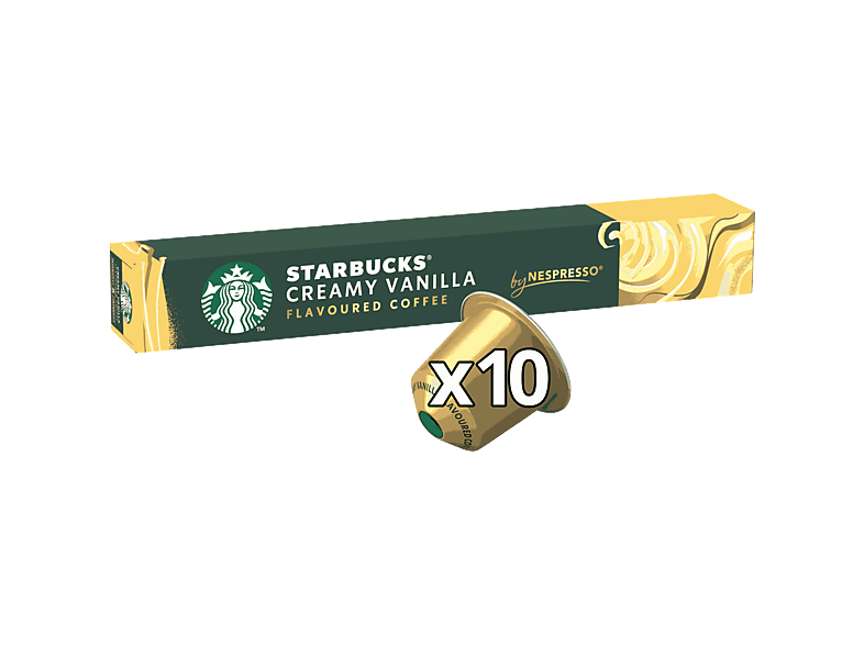 Cápsulas monodosis - Starbucks Creamy Vanilla by Nespresso®, Tueste Suave Starbucks®, Arábica, suave, Vainilla