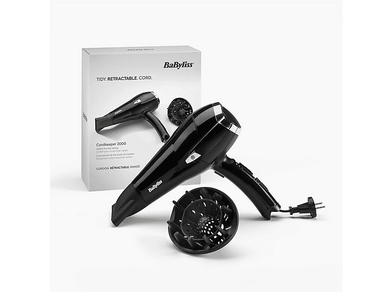 Babyliss D374DE Cordkeeper 2000 Haarföhn Schwarz (2000 Watt) — Foto 5 von 5