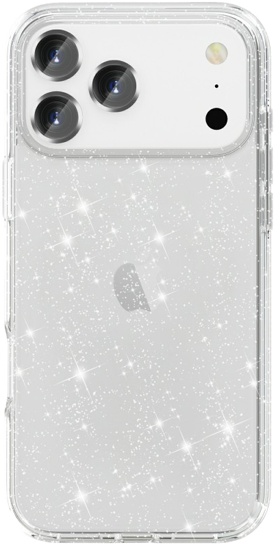 CASE AND PRO Iphone 17 Pro csillámos szilikon tok, átlátszó (GLI-IPH17PR-TP)