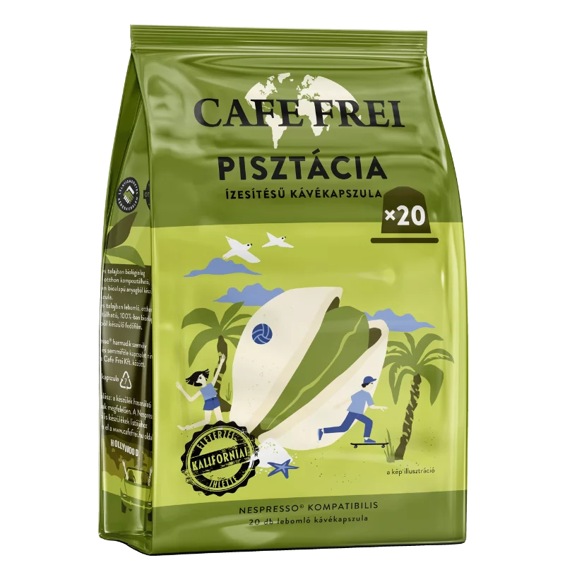 CAFE FREI Pisztácia ízesítésű pörkölt, őrölt kávékeverék NCC kávékapszulában 20 db-os