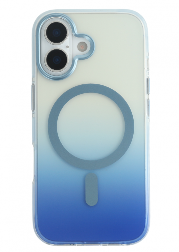 CASE AND PRO iPhone 17 mágneses tok, kék-átlátszó (MAG-IPH17-BLTP)