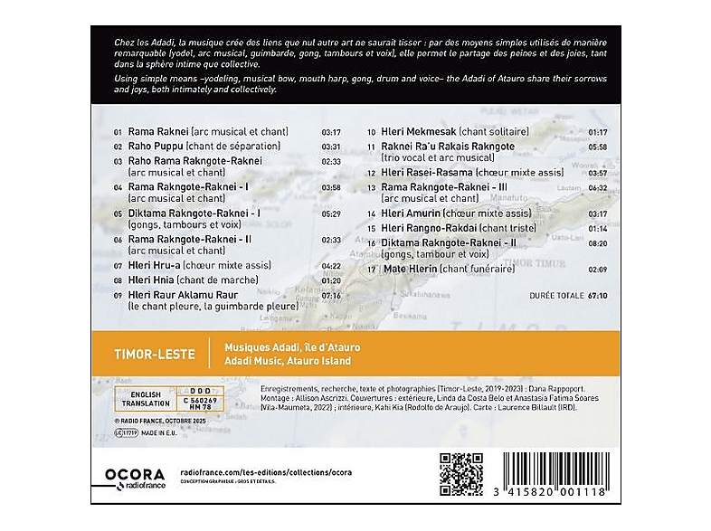 Thumbnail - VARIOUS - Osttimor Musik der Adadi auf Atauro (CD)