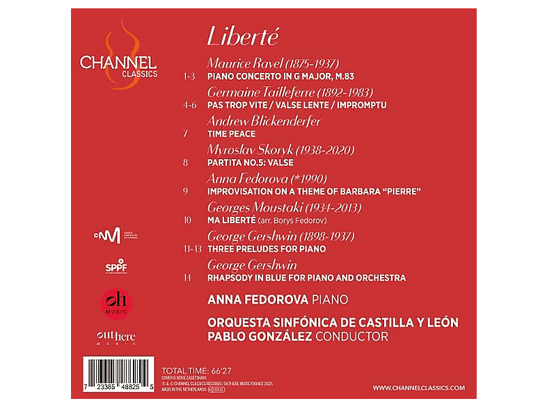 Thumbnail - Castilla y León Symphony Orchestra/Fedorova, Anna/González, Pablo - Liberté (CD)