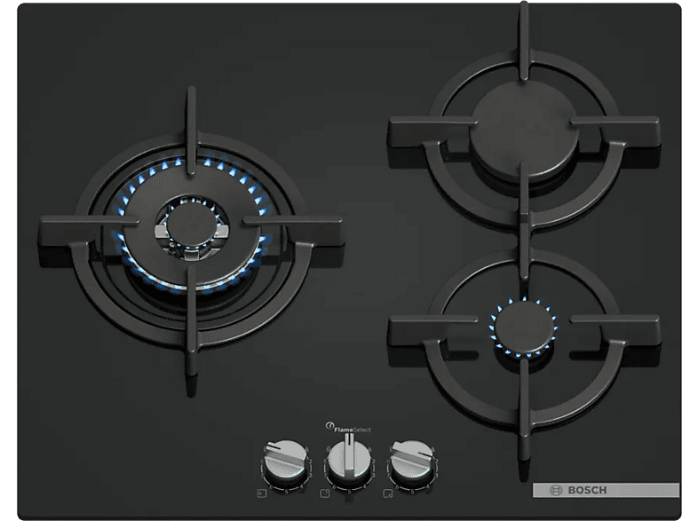 Bosch – Placa de gas Bosch Serie 6, FlameSelect, GasStop, PPC6A6I10.