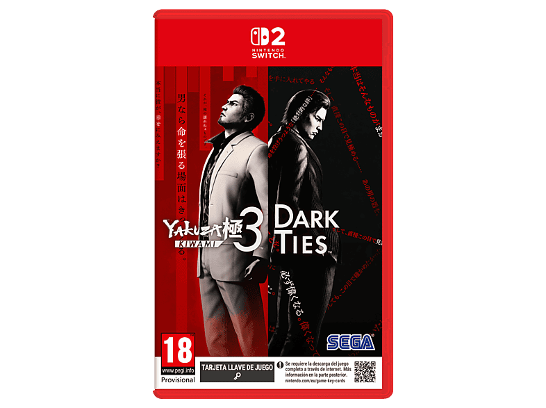 Nintendo Switch 2 Yakuza Kiwami 3 & Dark Ties (Game Key Card)