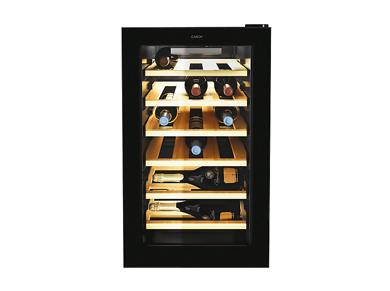 Candy Cwc 021 Elsp/Nf Cantinetta, 21 Bottiglie, 6 Ripiani, Dimensoni: L 40 Cm, A 70 P 55 Nero, Classe G