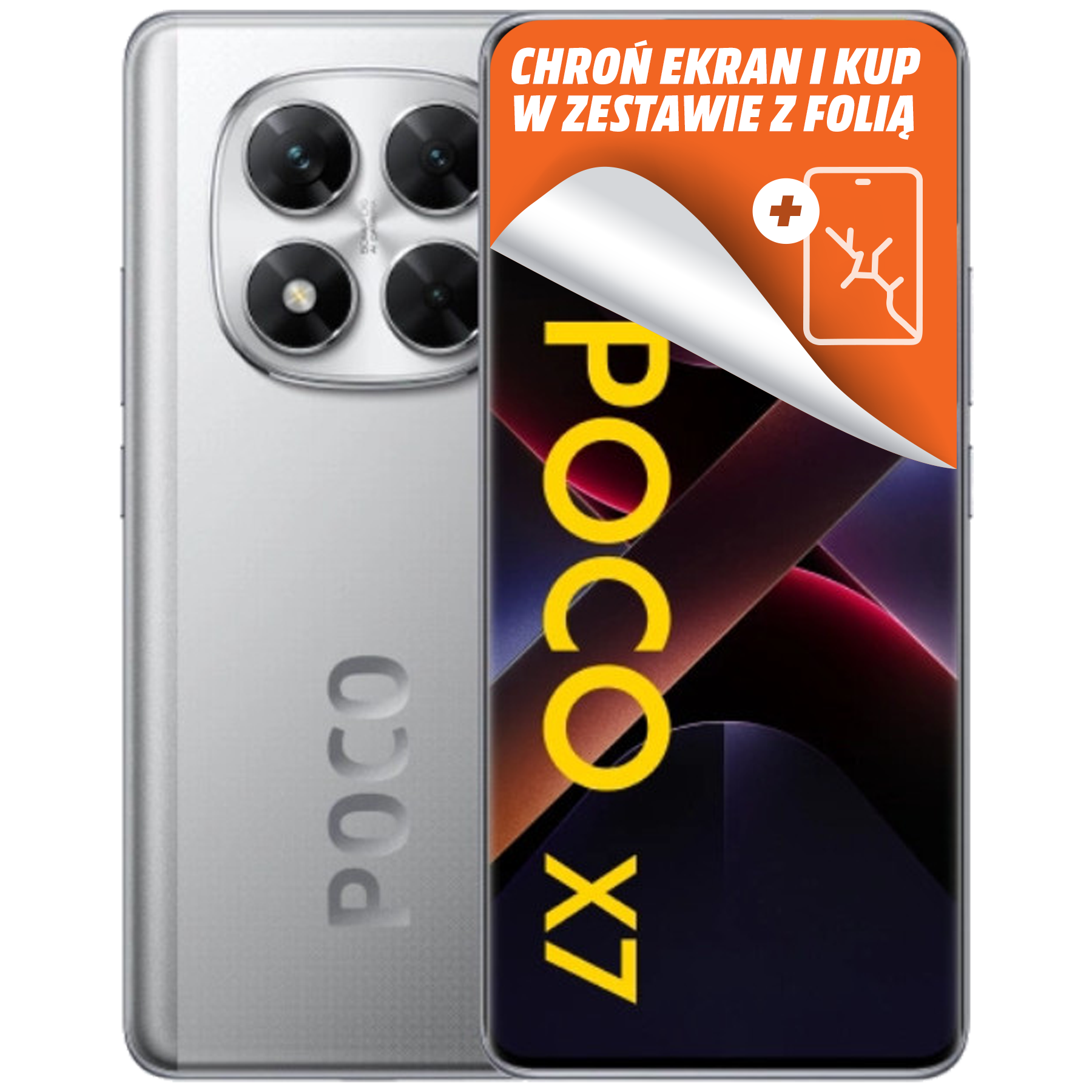 Smartfon POCO X7 5G 12 GB/256 GB Srebrny | MediaMarkt