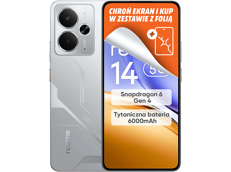 Smartfon REALME 14 5G 8 GB/ 256 GB Srebrny