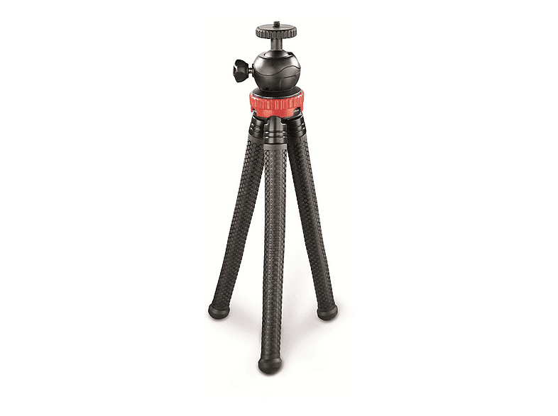 Cavalletto HAMA Mini treppiedi con gambe a snodo per smartphone, GoPro e fotocamera, 27 cm, rosso