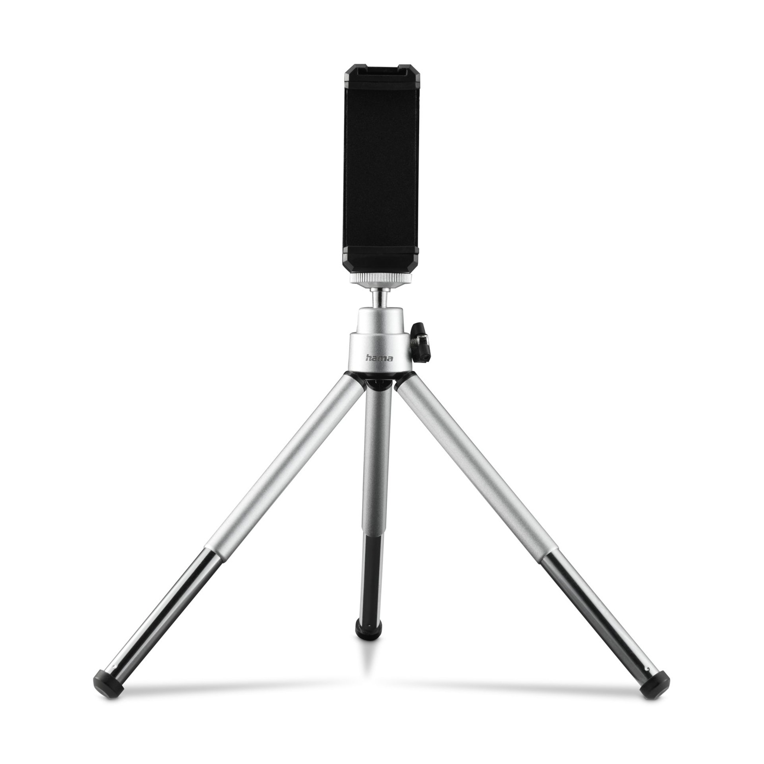 Cavalletto Hama Mini treppiedi Fancy 2 in 1 per Smartphone e fotocamera, attacco a vite da 1/4, 16 cm, Argento Treppiede