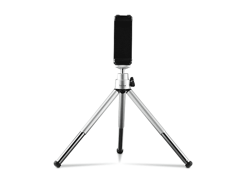 Cavalletto Hama Mini treppiedi Fancy 2 in 1 per Smartphone e fotocamera, attacco a vite da 1/4, 16 cm, Argento Treppiede