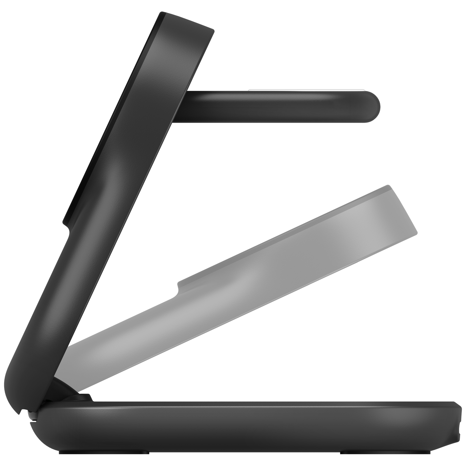 Belkin Draadloze Oplader, Magnetische 2-in-1 Qi2 Laadstation 25W, Verstelbare MagSafe-compatible oplaadstation voor iPhone 16, AirPods, Telefoonhouder met USB-C Poort, 45W Adapter - Zwart