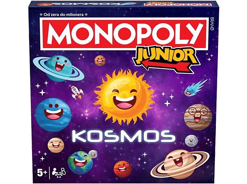 Gra plamszowa WINNING MOVES Monopoly Junior Kosmos Wielokolorowy