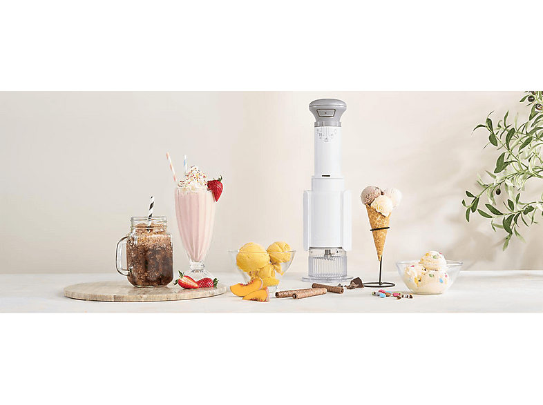 CUISINART FreezeWand mit 5 Programme Eismaschine (250 Watt, Weiß)
