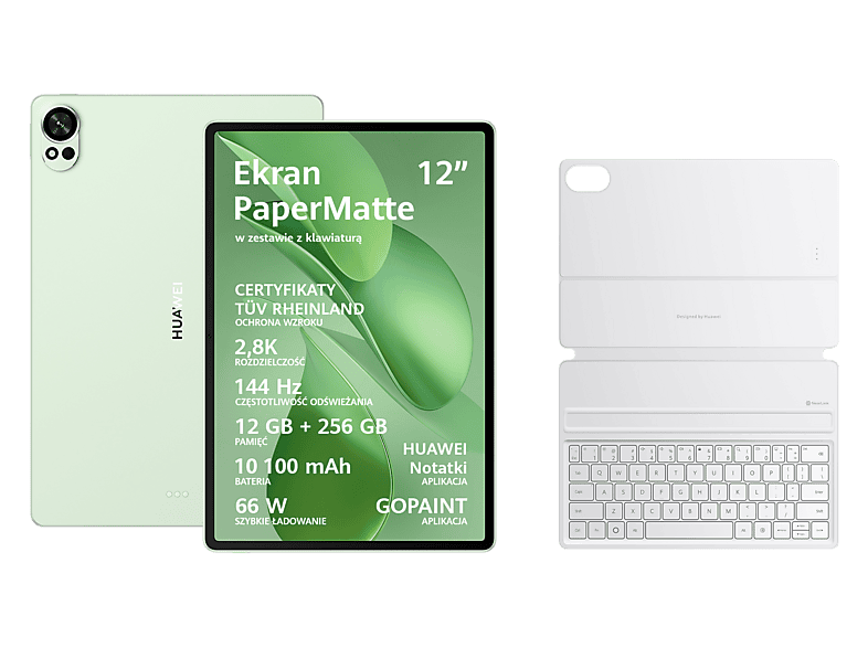 Tablet HUAWEI MatePad 12X 2025 12" 12/256 GB Wi-Fi Zielony + Klawiatura