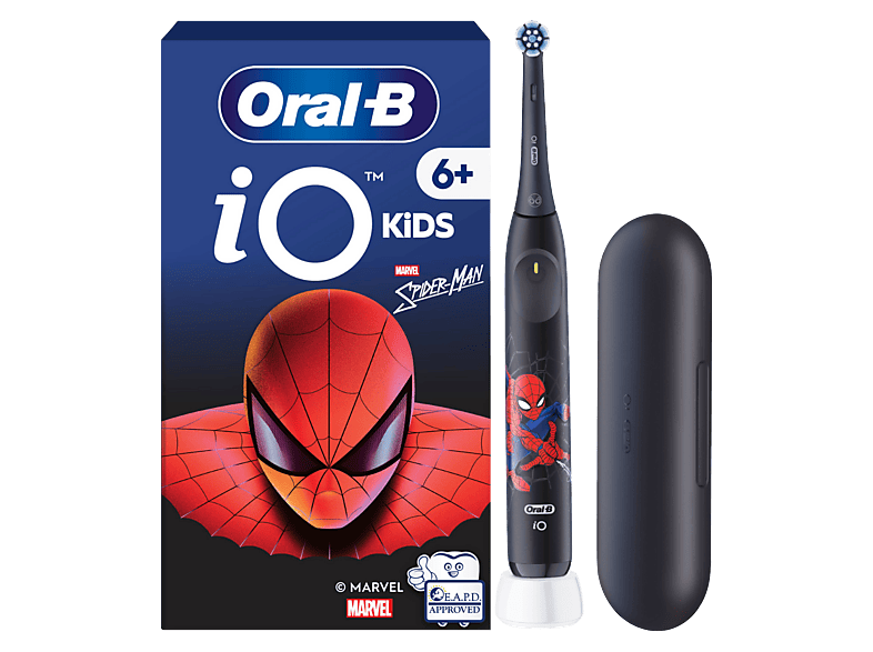 Cepillo eléctrico - Oral-B iO Kids Spiderman by Marvel, 3 modos, cabezal de recambio, Temporizador con música, Para Niños +6 Años