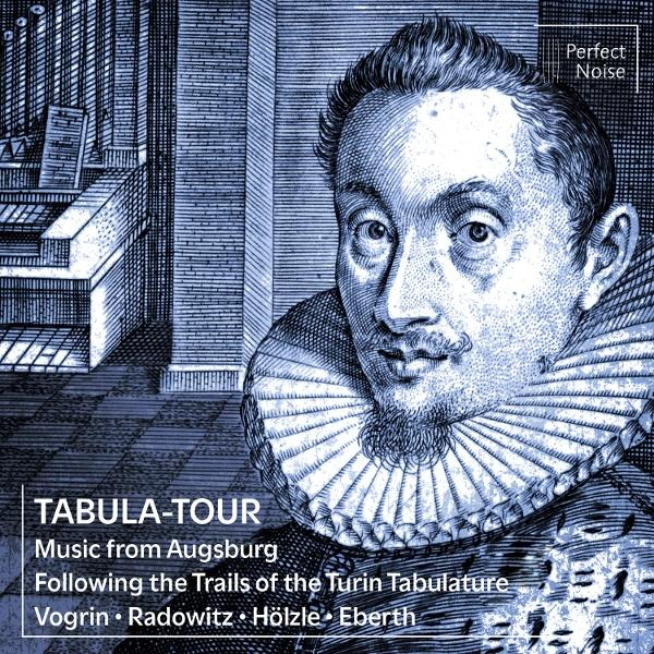 Porträt eines Mannes mit Halskrause. Text darunter: 'TABULA-TOUR' und 'Musik aus Augsburg'.