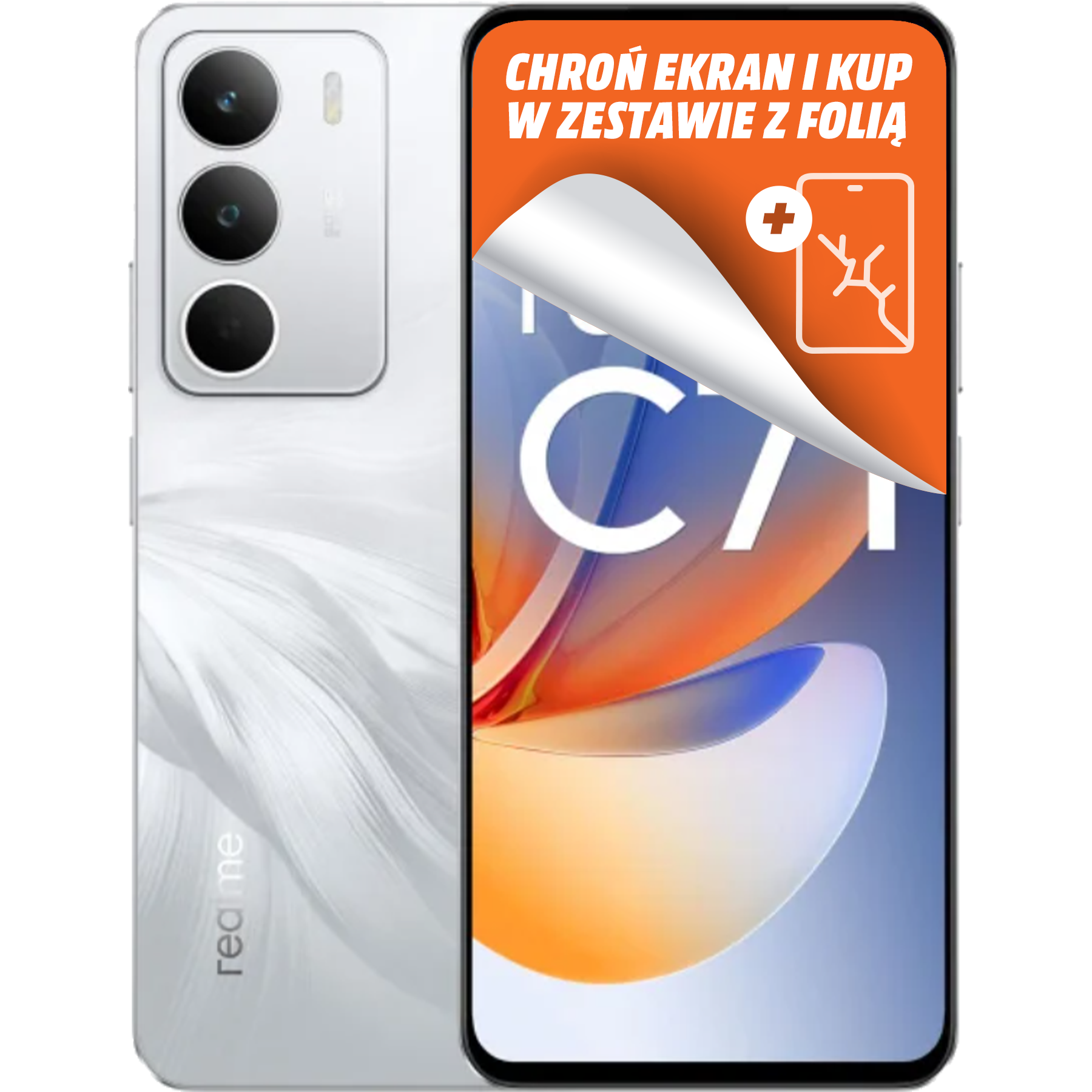 realme C71 6GB/128GB SIMフリー ホワイト Purchase the Realme C71 6GB/128GB NFC smartphone with White