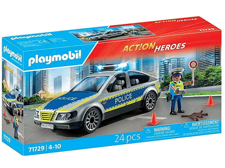 Playmobil 71729 Polizei Streifenwagen (ab 4 Jahre), Mehrfarbig; Spielzeug
