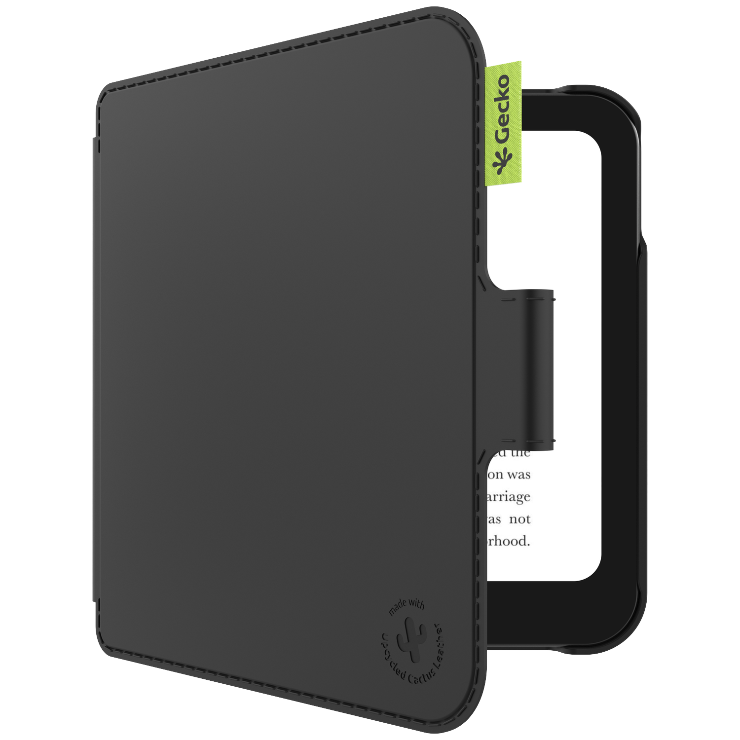 Gecko Cover Kobo Libra Colour / Tolino Vision Color Cactus Leather Zwart