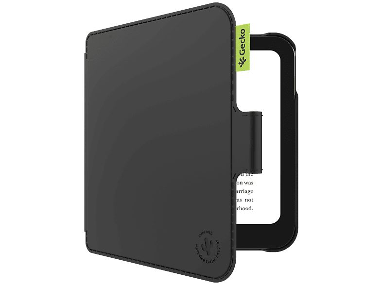 Gecko Cactus Leather Cover voor Kobo Libra Colour / Tolino Vision Color Zwart