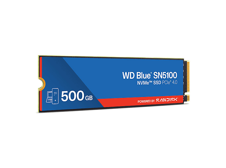 SANDISK WD Blue® SN5100 NVMe™ POWERED BY Festplatte, 500 GB SSD M.2 via NVMe, intern