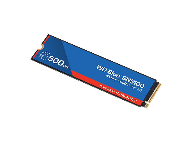 SANDISK WD Blue® SN5100 NVMe™ POWERED BY Festplatte, 500 GB SSD M.2 via NVMe, intern
