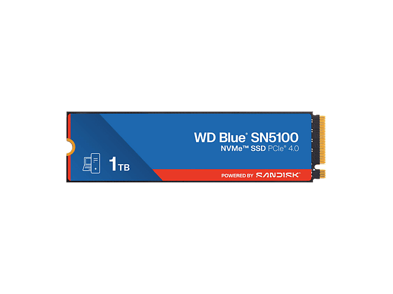 SANDISK WD Blue® SN5100 NVMe™ POWERED BY SANDISK Festplatte, 1 TB SSD M.2 via NVMe, intern