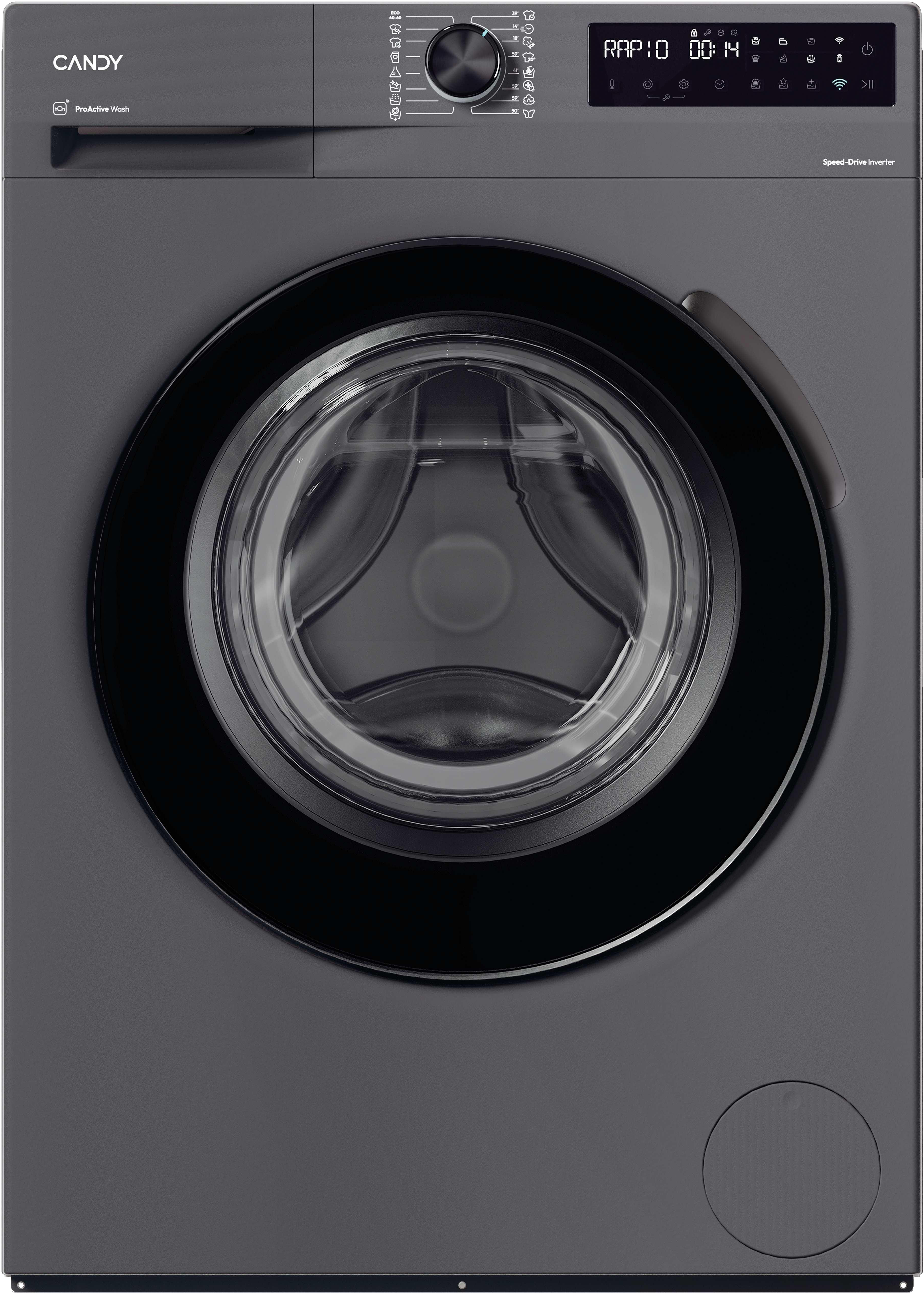 CANDY BR 26SSB6G-S Elöltöltős mosógép 6kg, antracit, inverter, mix power system
