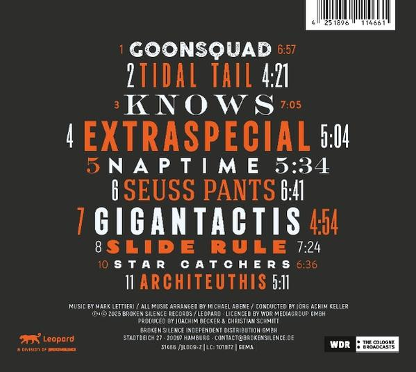 Albumcover mit Titelliste. Titel sind 'GoonSquad', 'Tidal Tail' und 'Extraspecial'. Ein 'Leopard'-Logo ist vorhanden.