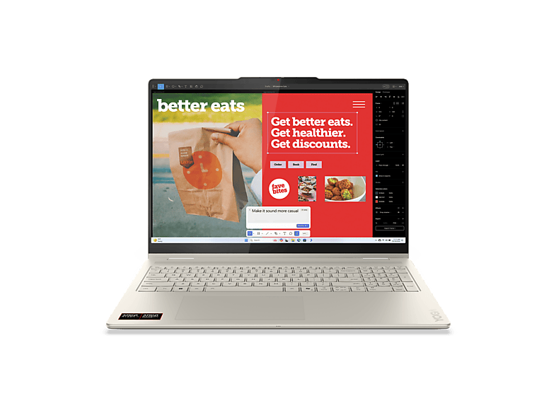 LENOVO Yoga 7 2-in-1 16AKP10 Copilot+ PC - 16 Zoll - AMD Ryzen™ AI 7 350 - 32 GB - 1000 GB - AMD Radeon™ 860M - Windows 11 Home