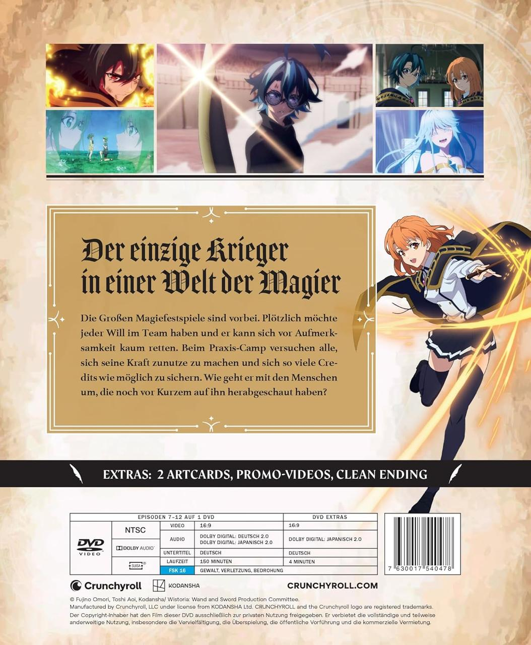 DVD-Cover mit Anime-Charakteren und Text auf Deutsch. Enthält einen weiblichen Charakter und verschiedene Anime-Szenen.
