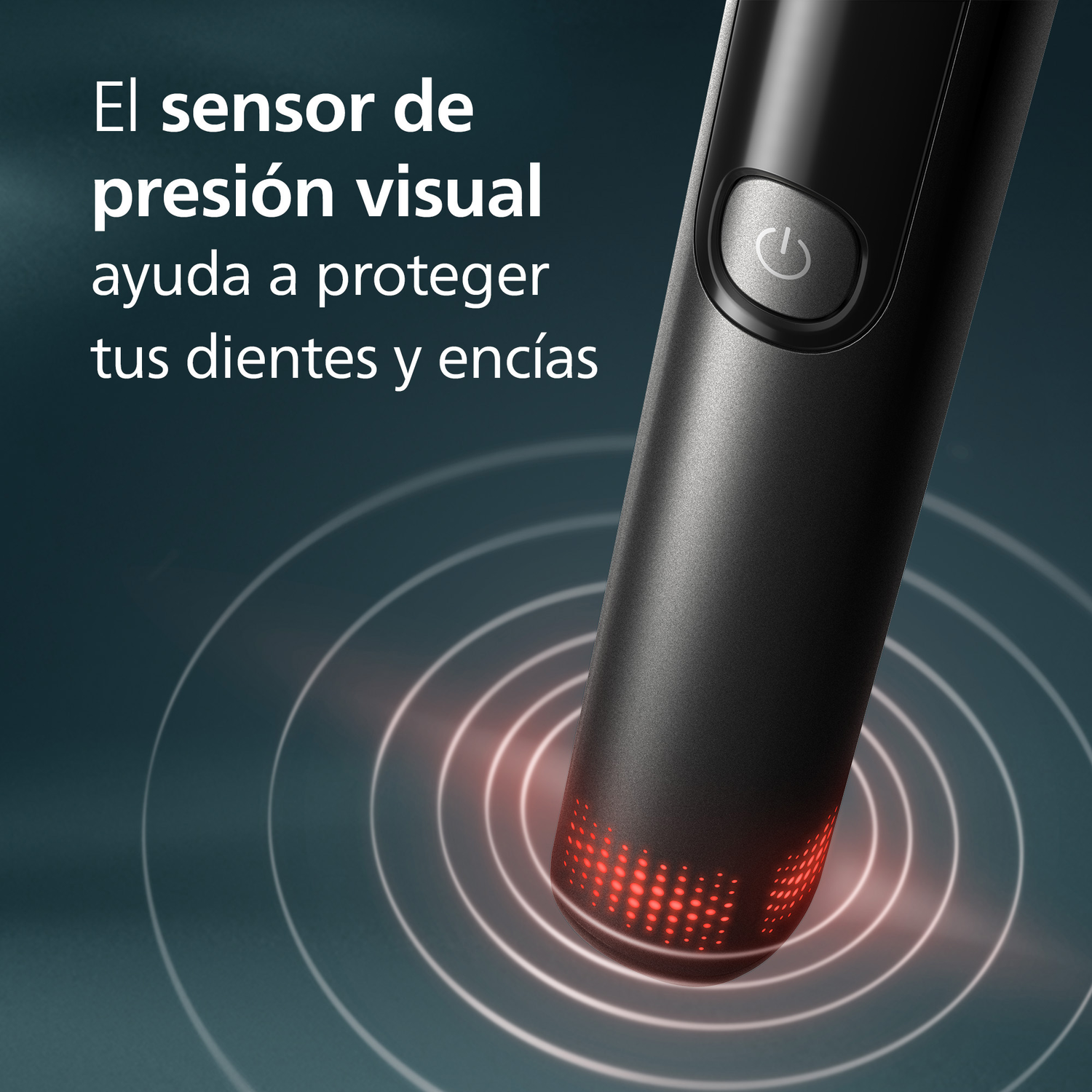 El sensor de presión visual ayuda a proteger tus dientes y encías.