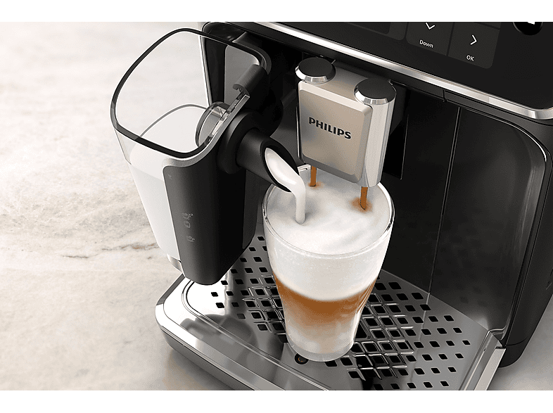 Cafetera superautomática - Philips 5500 Series EP5541 15 bar, 1500 W, Deposito 1.8 l, leche 0.26 2 tazas, Negro