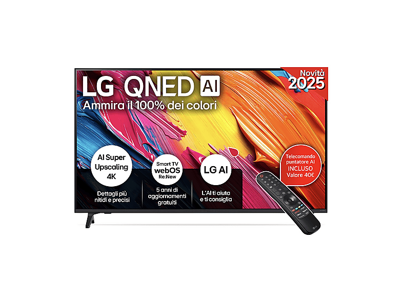 LG QNED AI 65QNED70A6A TV QNED, 65 ''