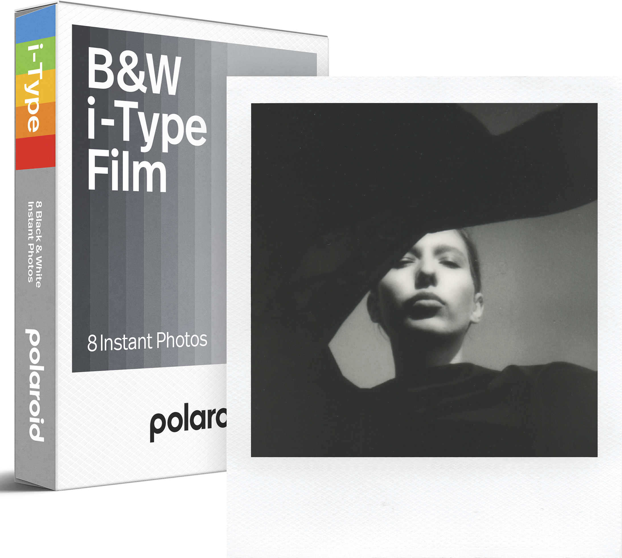 POLAROID fekete-fehér Film, fotópapír fehér kerettel, új i-Type kamerához, 8db instant fotó
