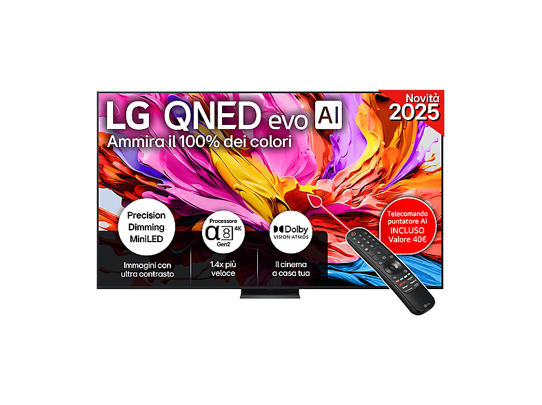 LG Qned evo AI 100Qned86A6 TV Qned, 100"